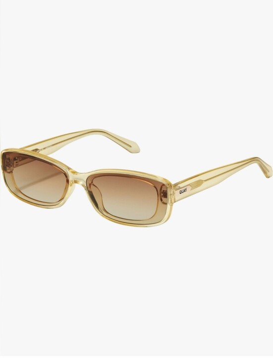 Quay Australia Accessories - Quay Australia Translucent Daffodil  Frame Sunglasses with Sepia Gradient Lenses